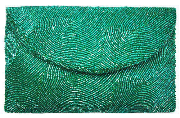 Swirl Beaded Clutch