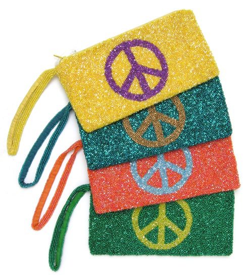 Peace Cosmetic Wristlet