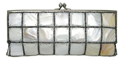 Mother-of-Pearl Squares Clutch