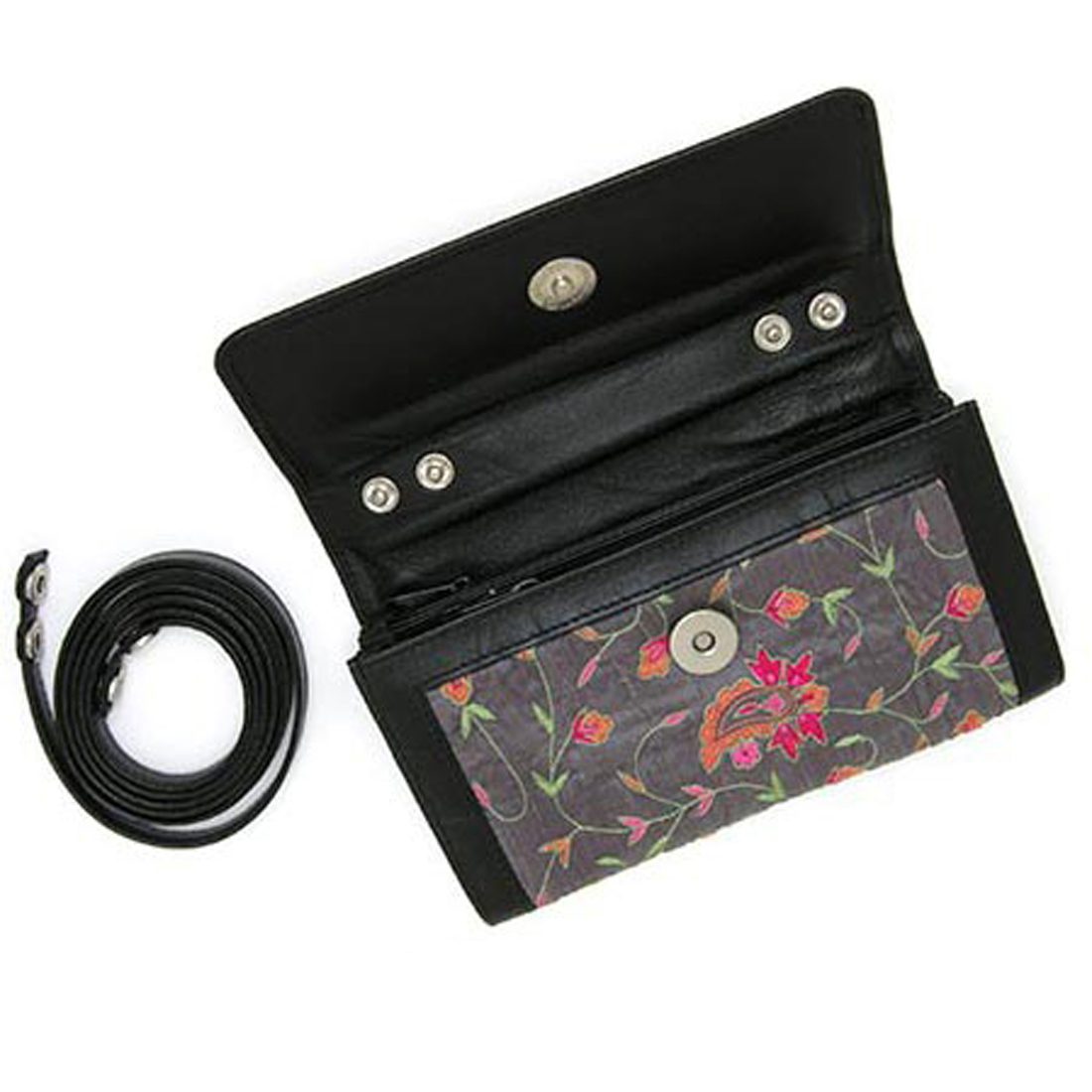 Silk Floral Wallet Purse - Image 2