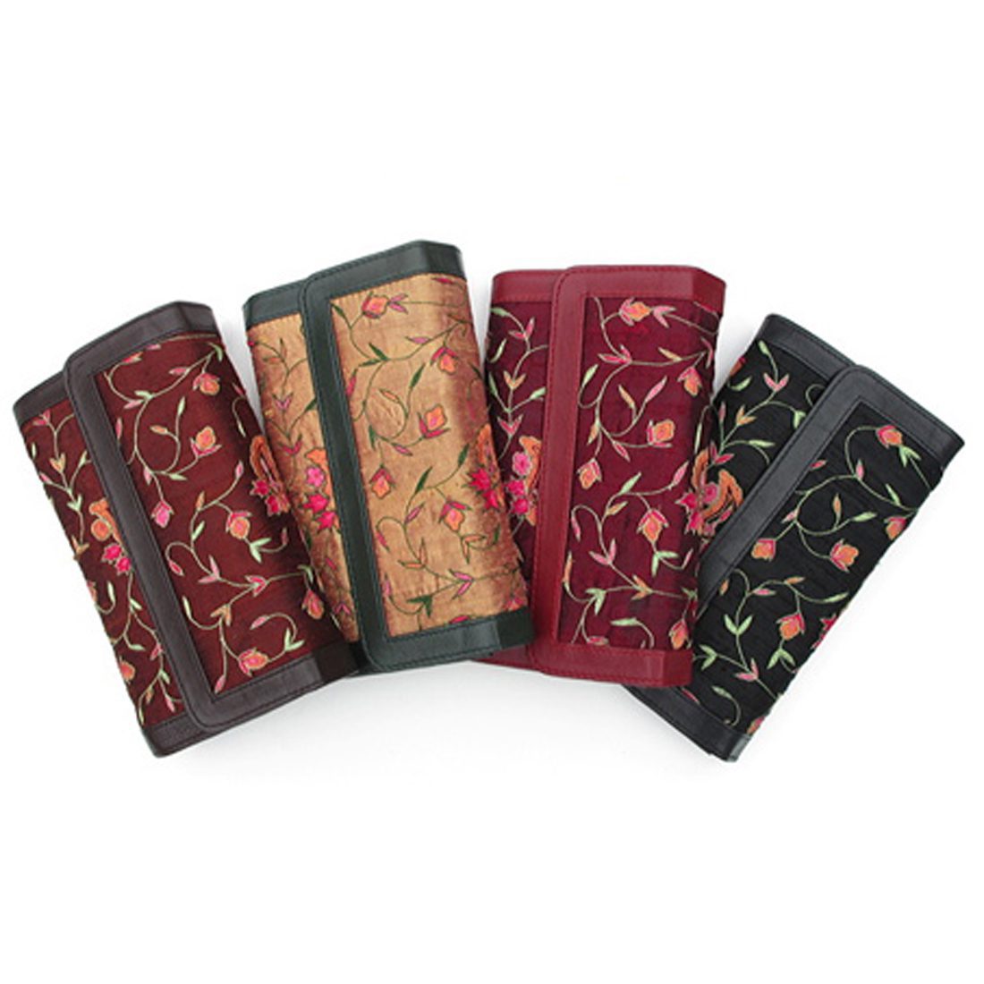 Silk Floral Wallet Purse - Image 3