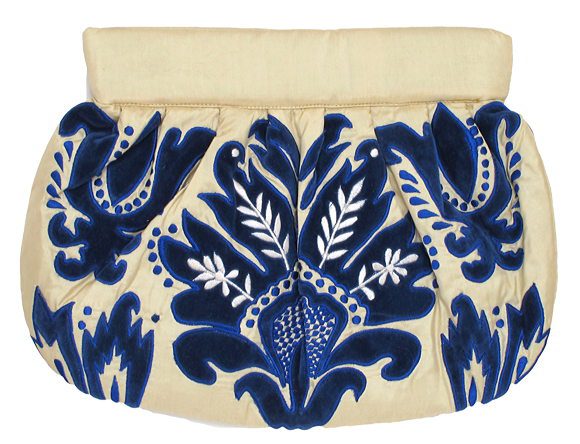 Silk Damask Clutch