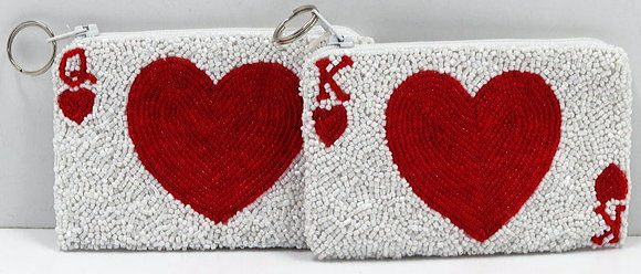 Hearts Playing Cards Coin Purse