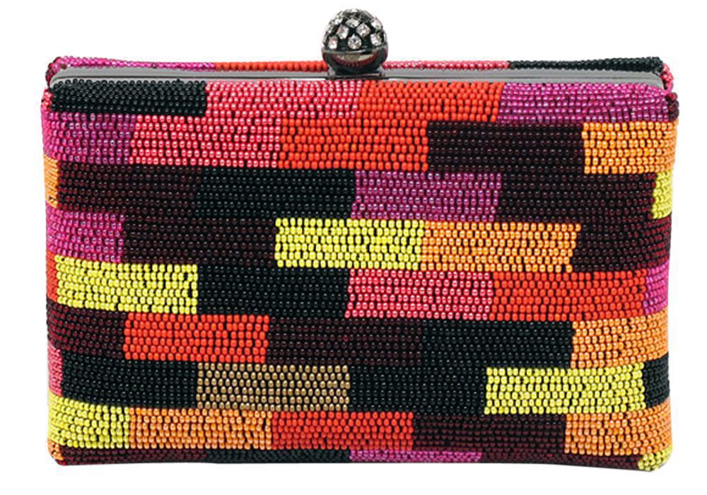 Color Block Box Clutch