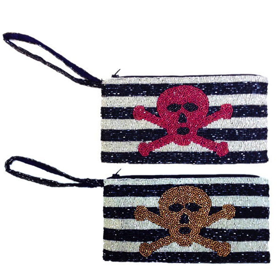 Stripes and Skull Wristlet - Image 2