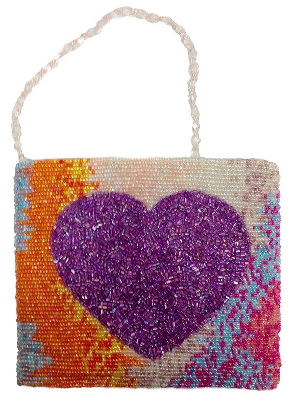 Cross Body Tie Dye with Heart Motif