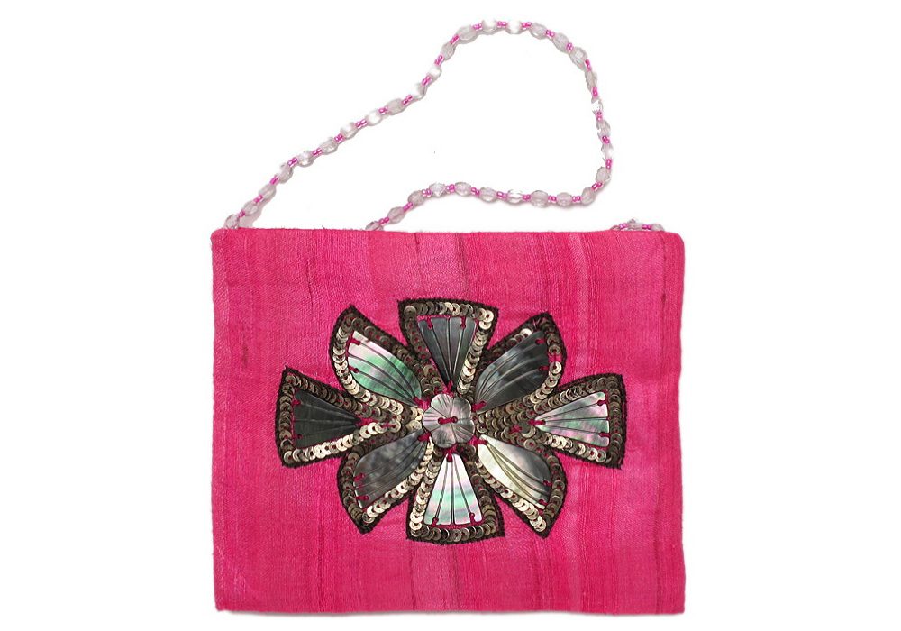 Crossbody Mother-of-Pearl Motif Pouch