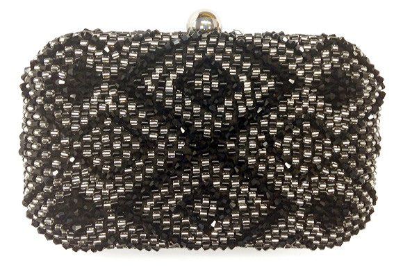 Diamond Pattern Box Clutch