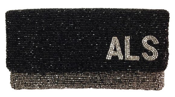 Double Color Corner Monogram Clutch