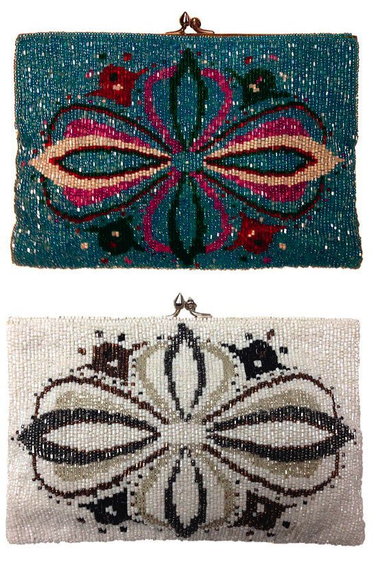 Beaded Motif Rectangle Clutch - Image 3