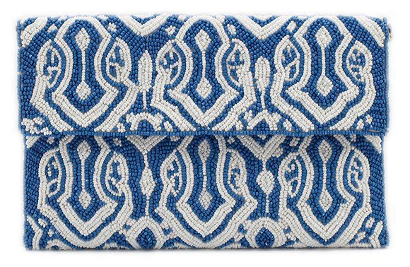 Envelope Clutch Beaded Print