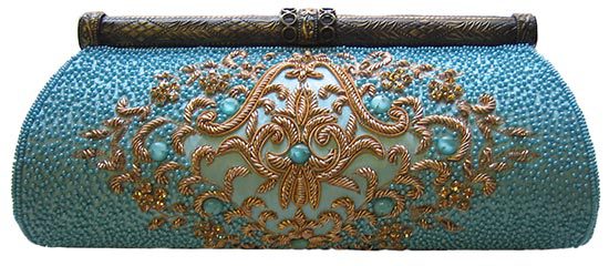 Antique Frame Zardozi Motif Clutch