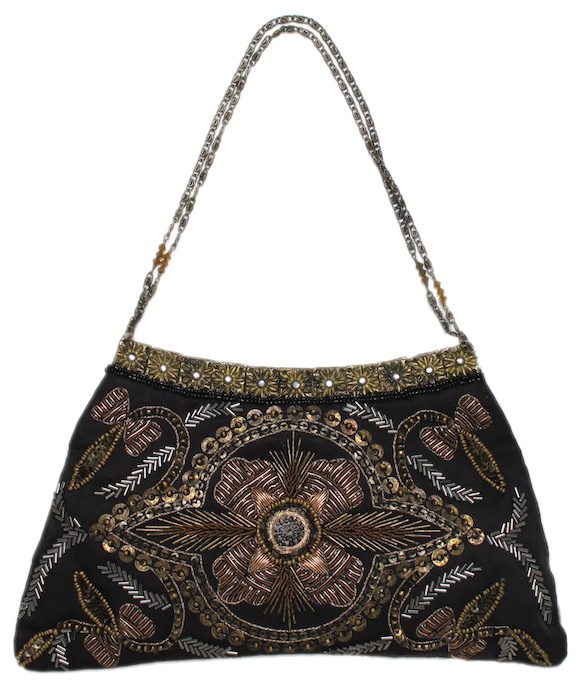 Silk Metallic Embroidery Clutch