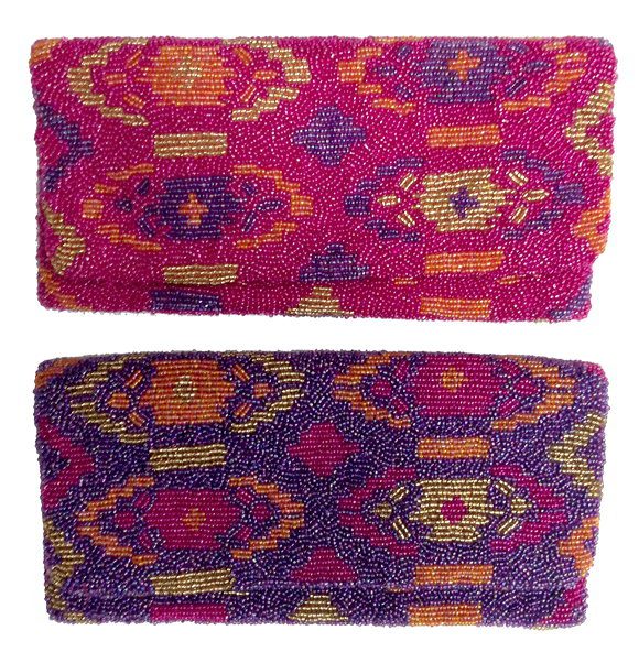 Fold Over Clutch Tribal Pattern - Image 3