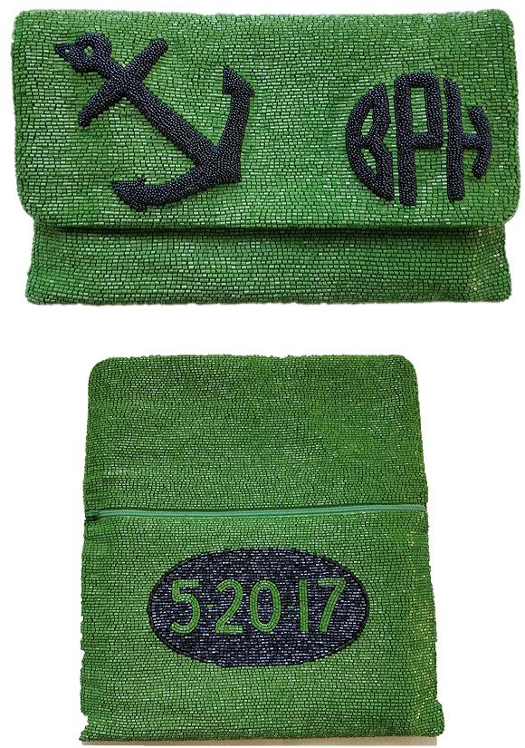 Raised Anchor, Monogram+Date Large Clutch - Image 2