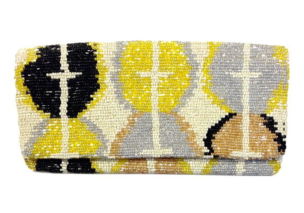 Fold Over Clutch Ikat Pattern