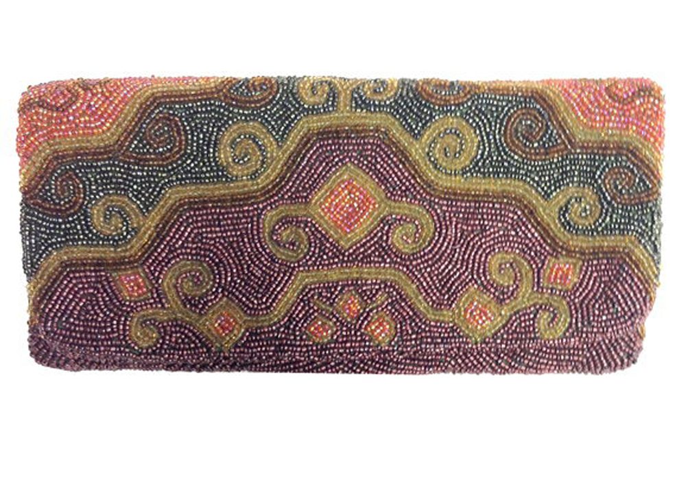 Fold Over Clutch Tribal Pattern
