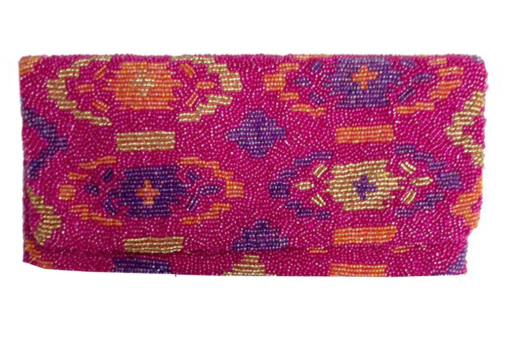 Fold Over Clutch Tribal Pattern