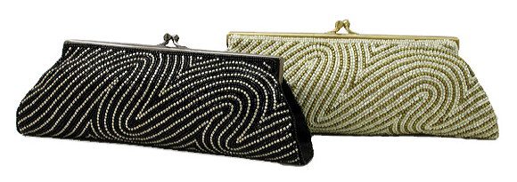 Swirl Metal Beads Clutch