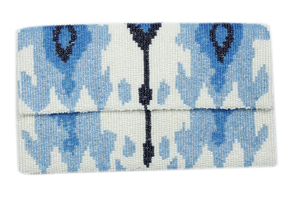 Flap Clutch Ikat Pattern