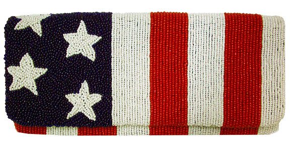 Fully Beaded US Flag Bag