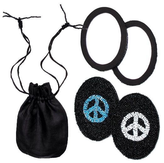 Peace Sign Mirror in a Little Sac