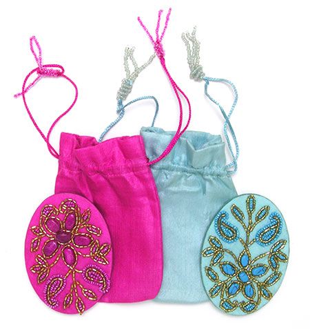 Stone Flower Mirror in a Little Sac