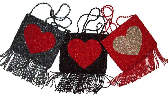 Heart Fringe Bag