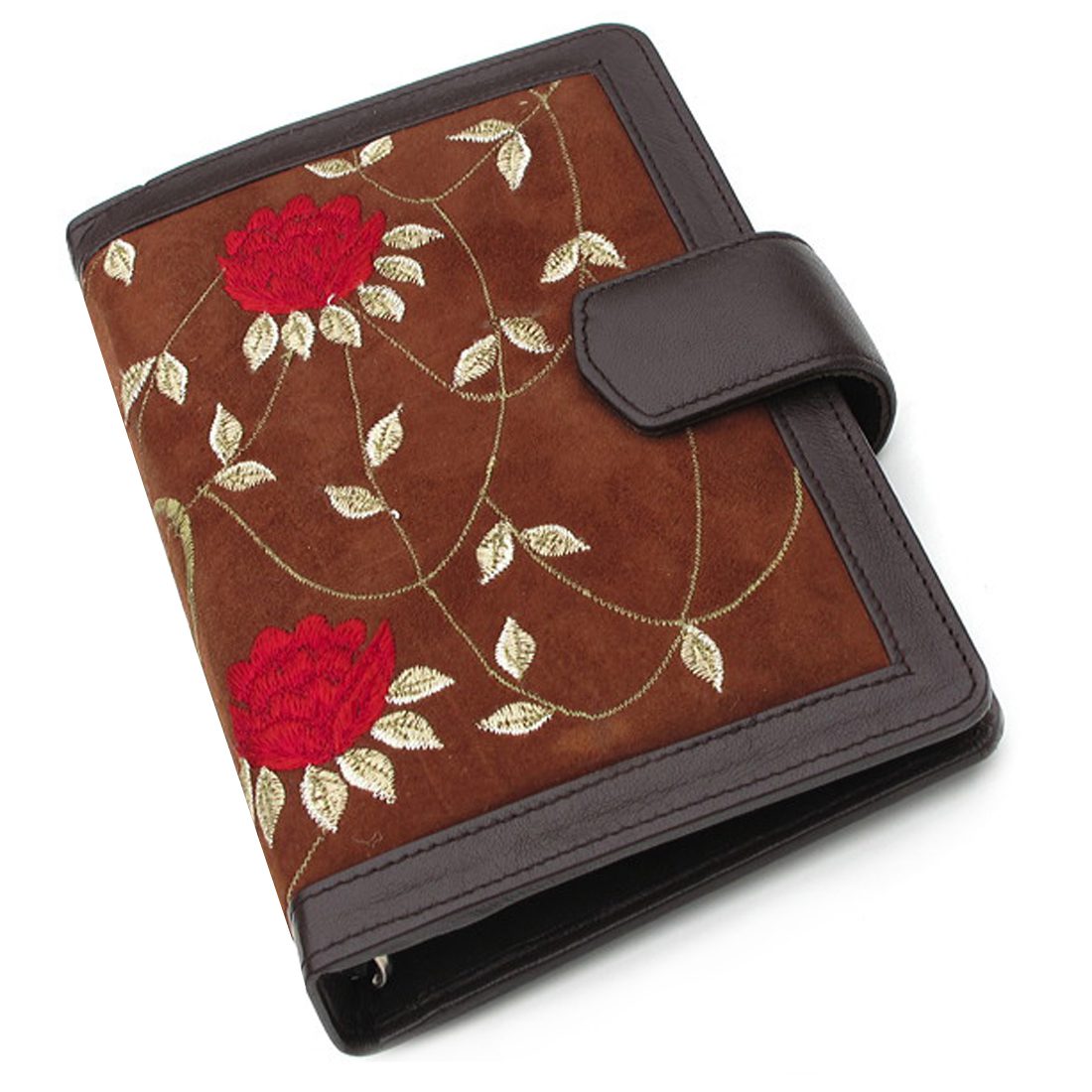 Suede Flowers Large Agenda