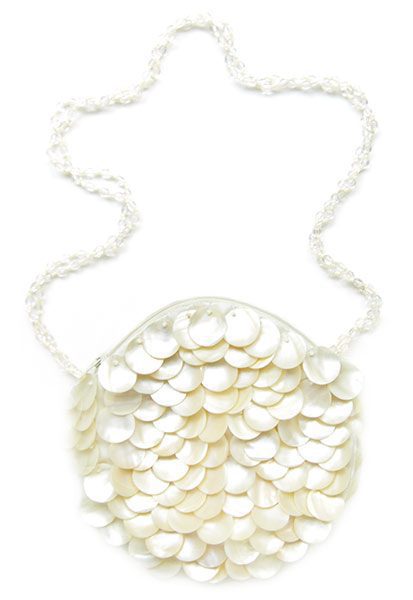 Mother-of-Pearl Round Crossbody