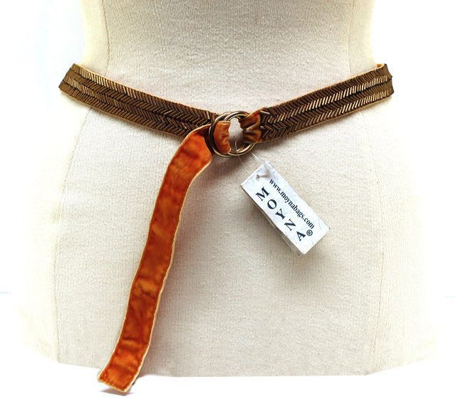Herringbone Narrow Ring Belt