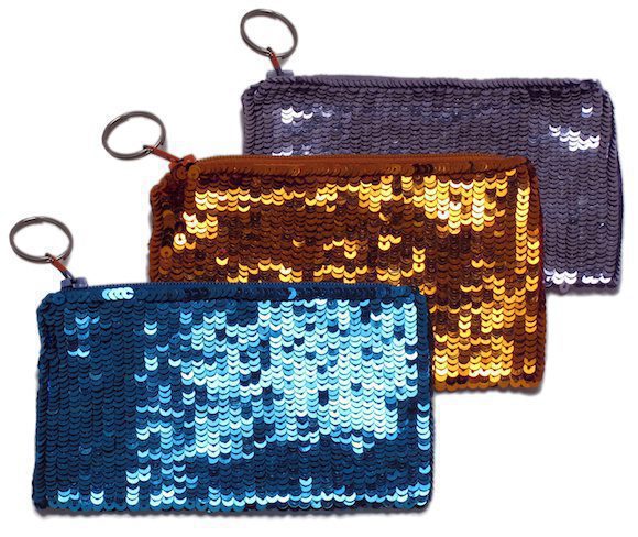 Solid Sequins Coin Purse