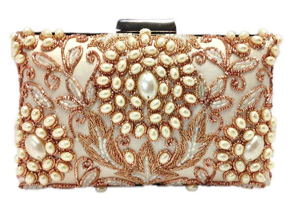 Pearl Flowers Box Bag