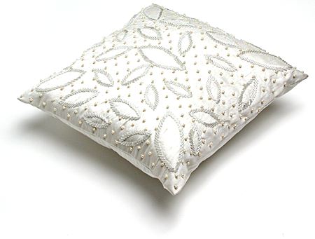 Bridal Leaves Ring Pillow