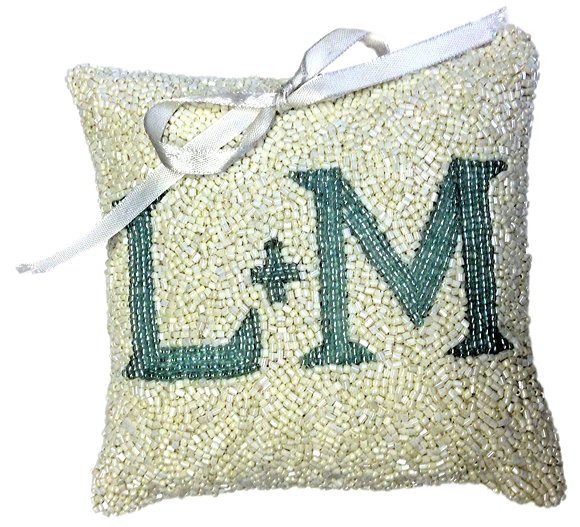 Bridal Ring Pillow With Monogram