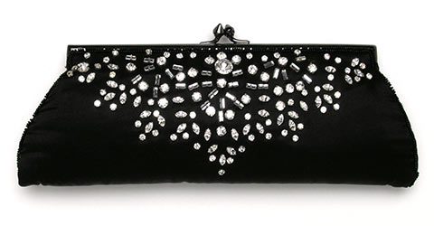 Satin Crystal Clutch