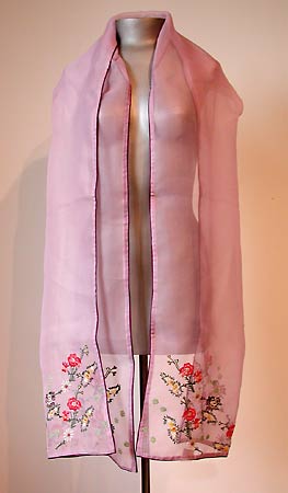 Organza Floral Scarf