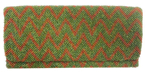 Seed Bead Chevron Clutch