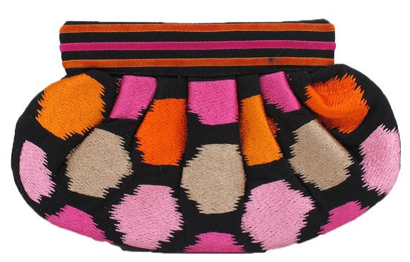 Silk Embroidered Clutch
