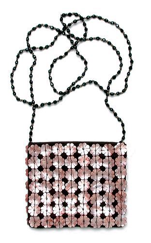 Floral Mother-of-Pearl Pouch