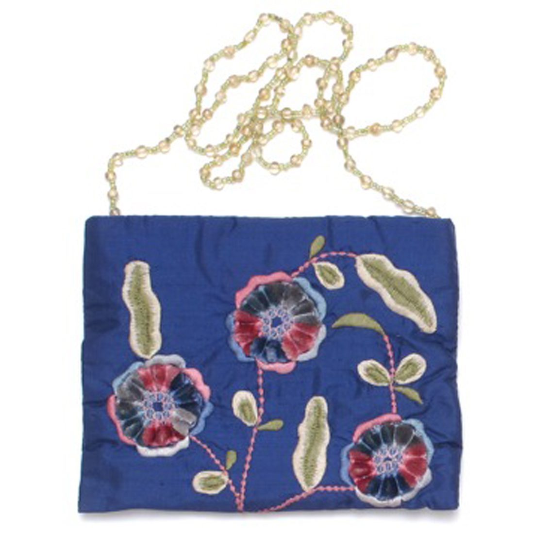 Silk Flowers Pouch