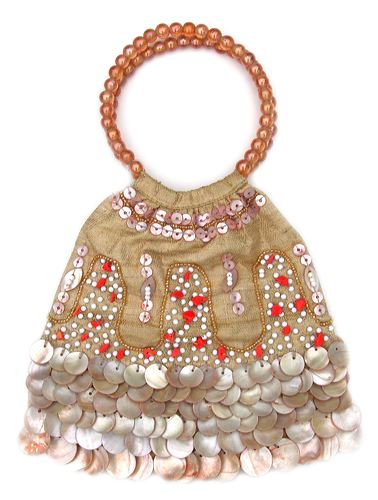 Mother-of-Pearl Triangle Wristlet