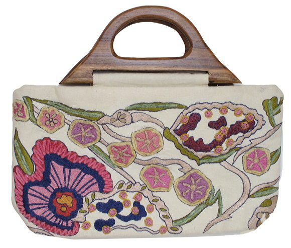 Tote with Embroidered Work