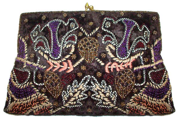 Velvet Abstract Clutch