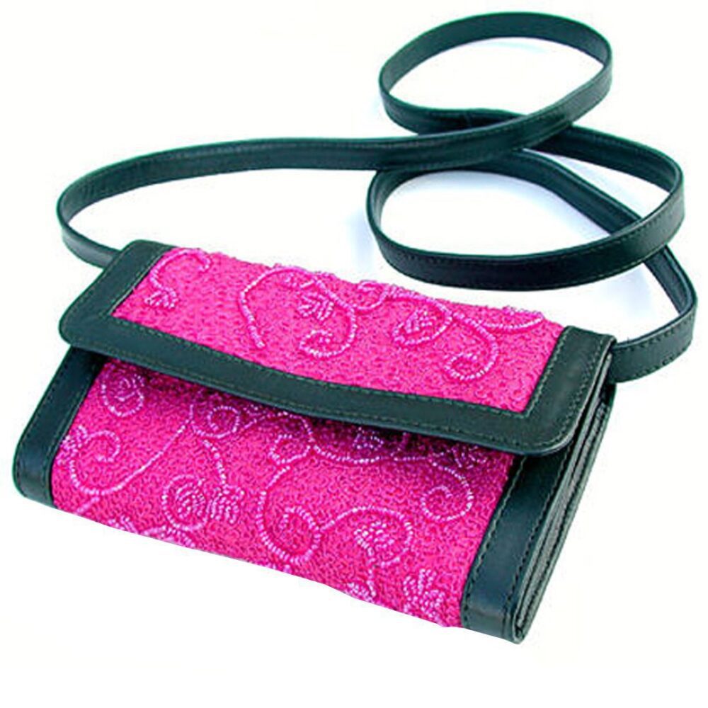 Tulle Swirl Beaded Wallet Purse