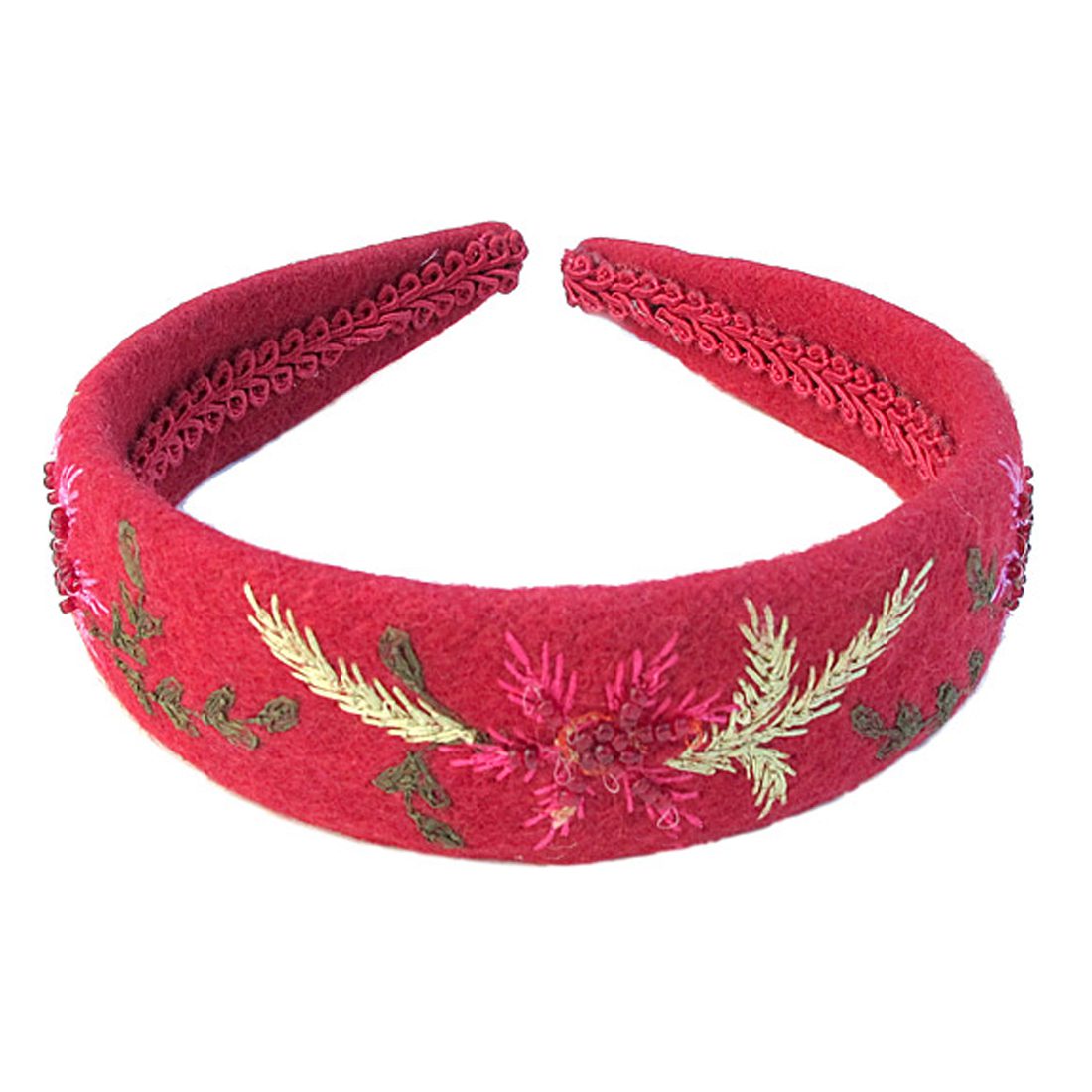 Wool Floral Wide Head Band