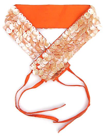 Mother-of-Pearl Wide Obi Belt