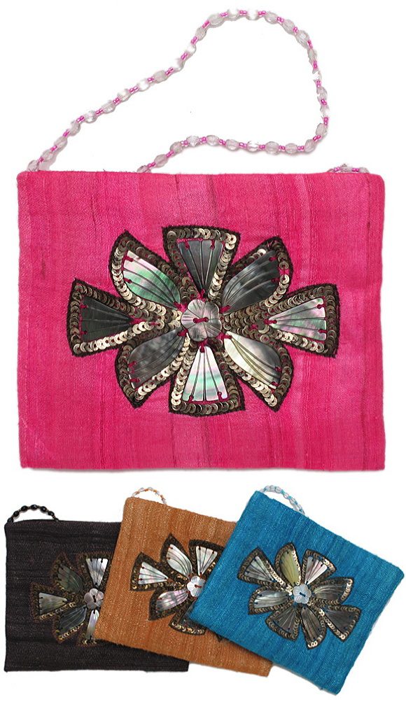 Crossbody Mother-of-Pearl Motif Pouch - Image 3