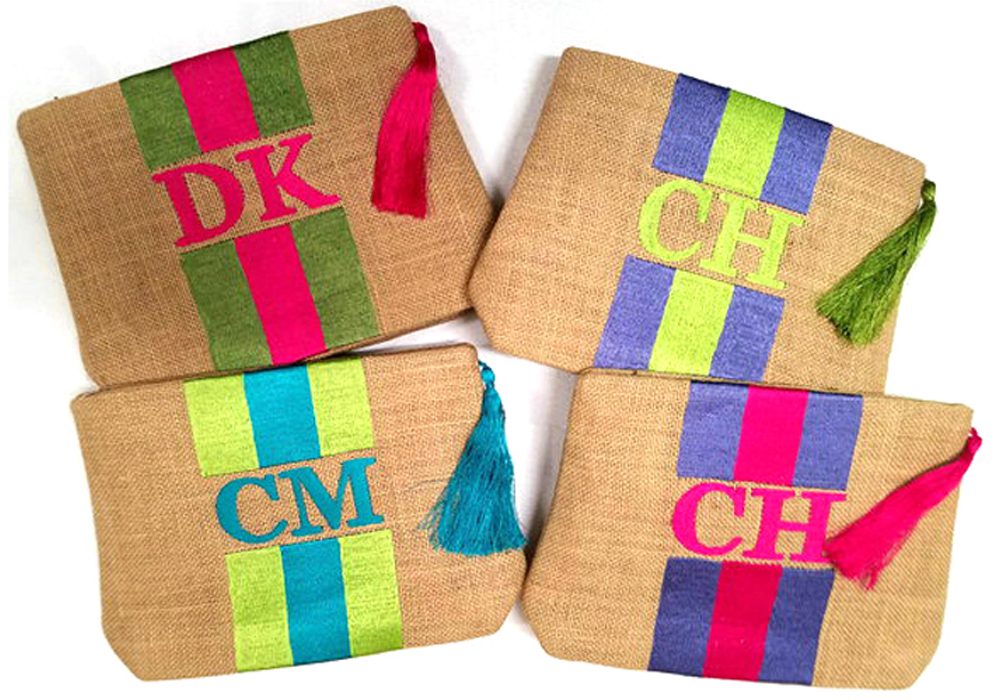 Jute Stripe Monogram W/Tassel - Image 2