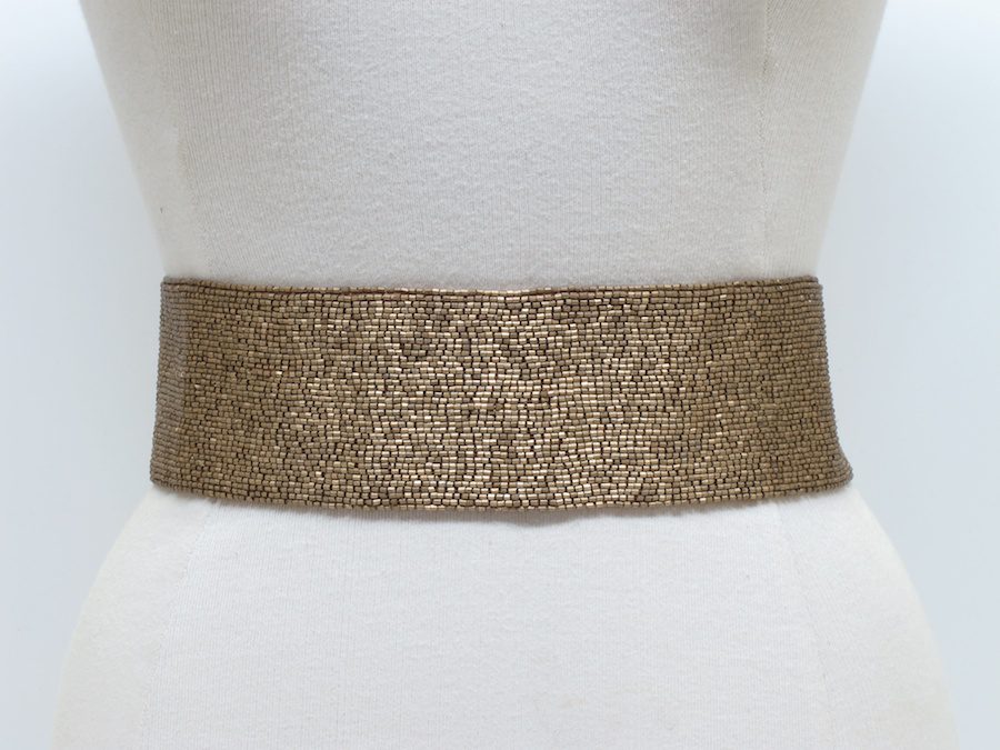 Wide Bugle Bead Belt